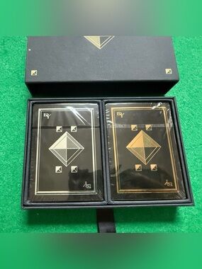 David Yurman playing cards 2 sets Black Box with Gold Logo SEALED